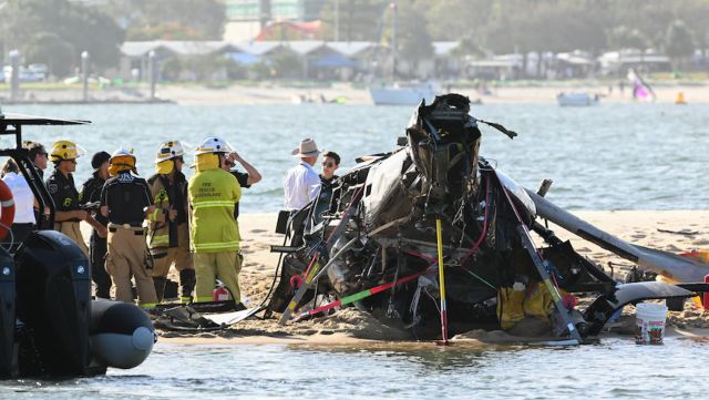 How did the helicopters crash happen on Gold Coast, Australia?