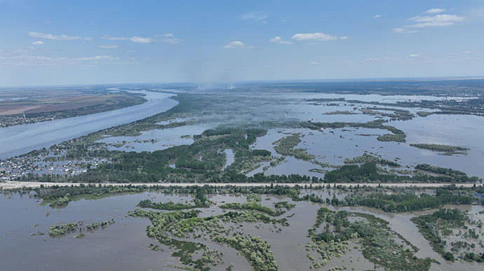 Three people dead due to flooding in occupied Oleshky in Kherson Oblast