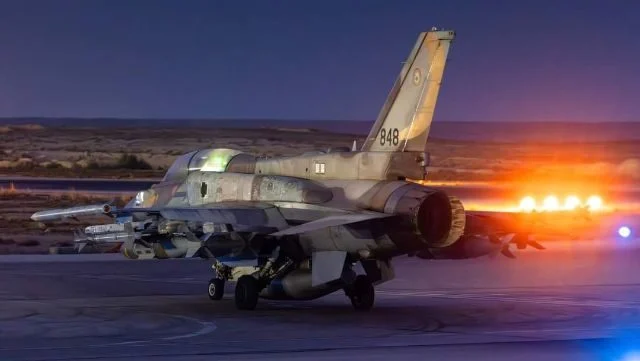 Israel placed four GBU-31 JDAMs under the wings of its F-16s