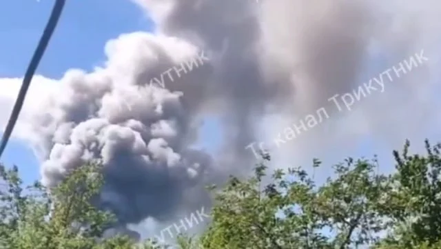 Explosion rocks Russian ammunition depot 130km from the front line