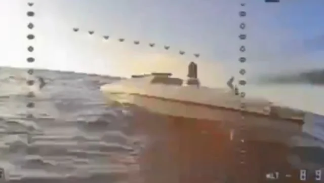 Russian forces destroy lost Ukrainian Magura V USV with FPV drone